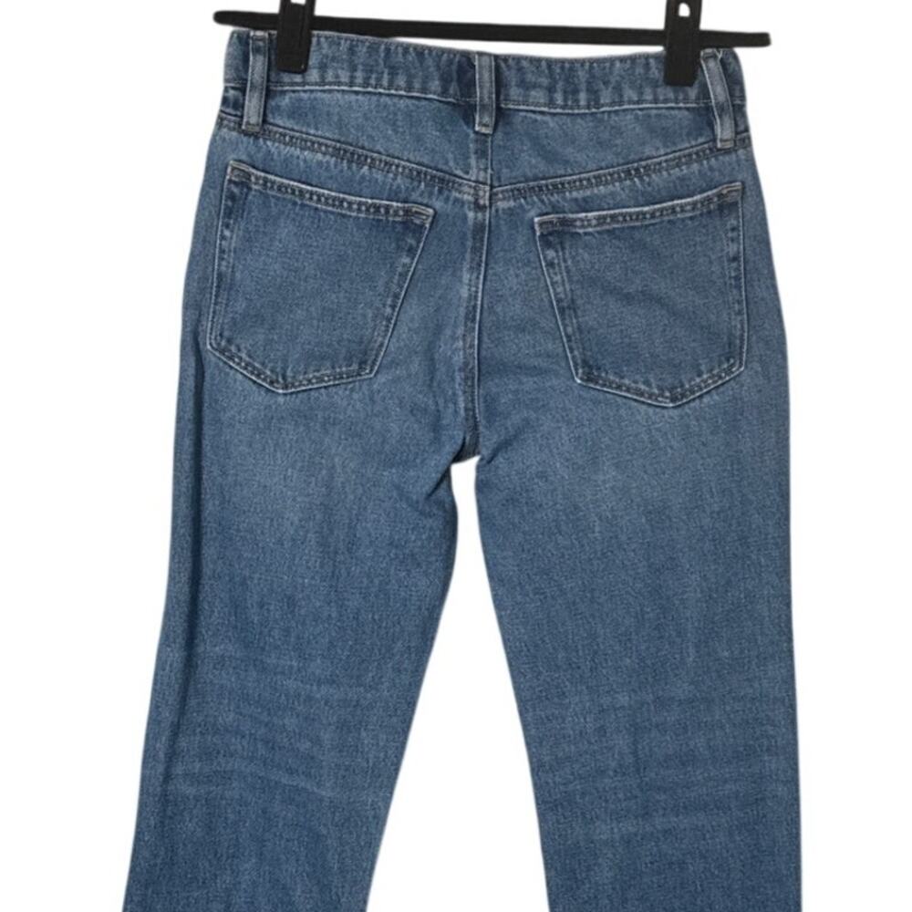 LOFT The Slouchy Boyfriend Cuffed Jeans Classic Blue Medium Wash Size 00/24 - Picture 7 of 11